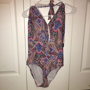 One Piece Colorful Bathing Suit